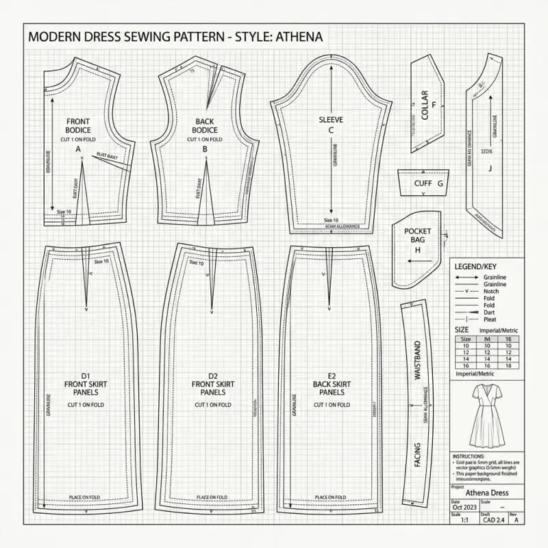 Minimalist Sewing Pattern CAD