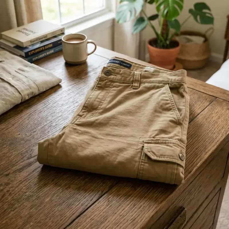 Khaki Chino Walking Shorts