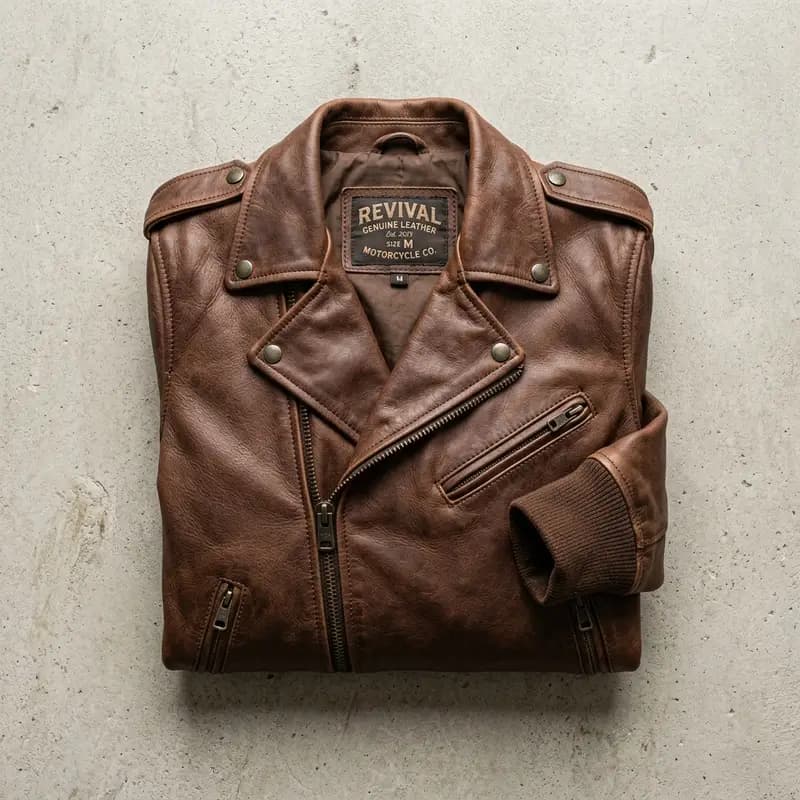 Genuine Leather Moto Jacket